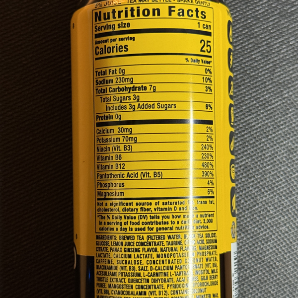 Nutrition Label